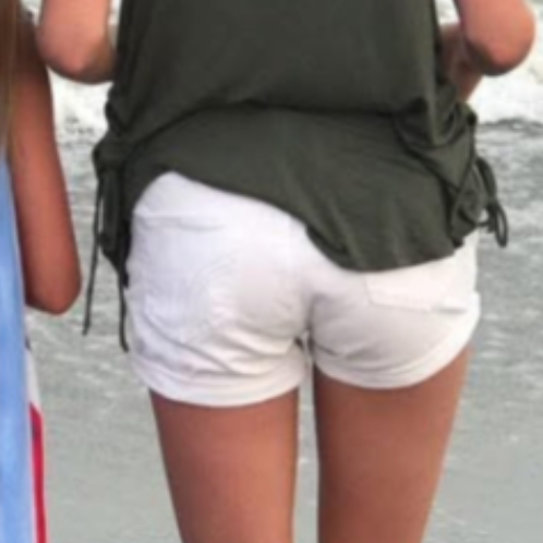 Zoe Moore's butt. She is 11 in her gray shirt and dark blue jeans 