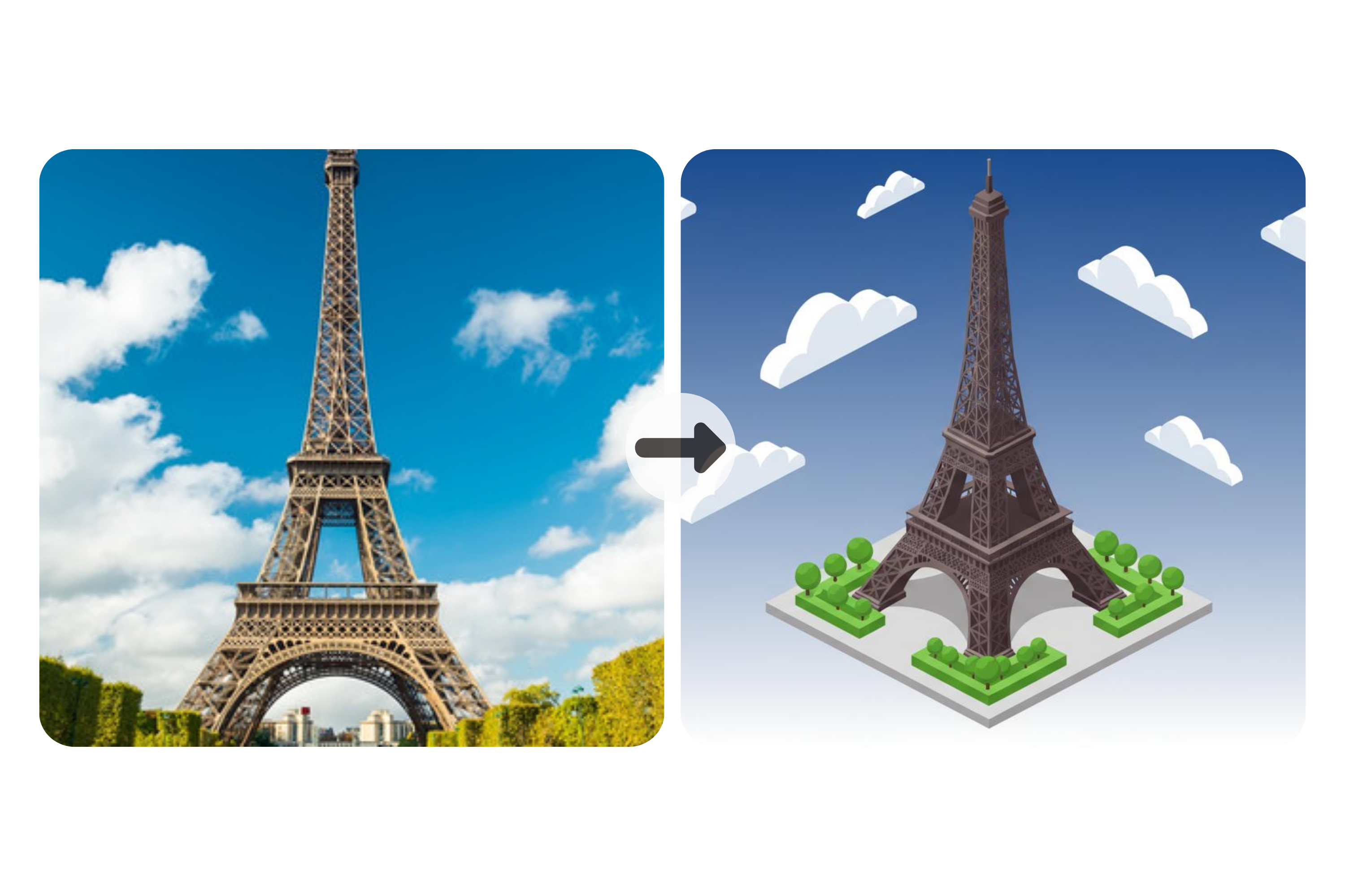 One-Click Photo to Isometric Art Conversion