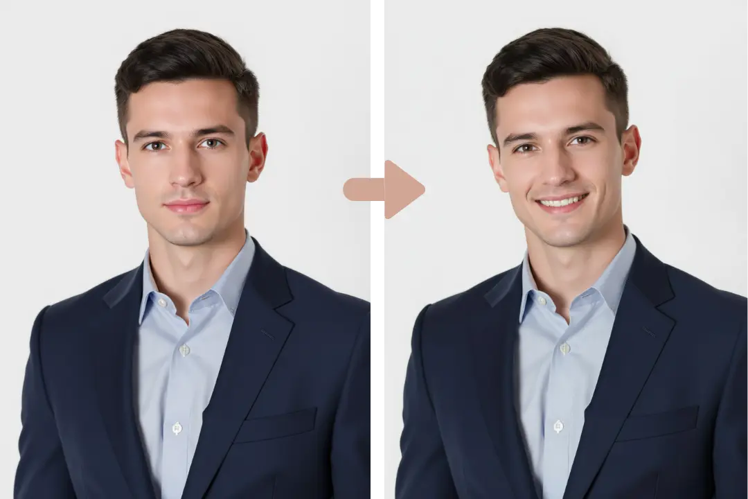 AI Facial Expression Editor for Professional Headshots
