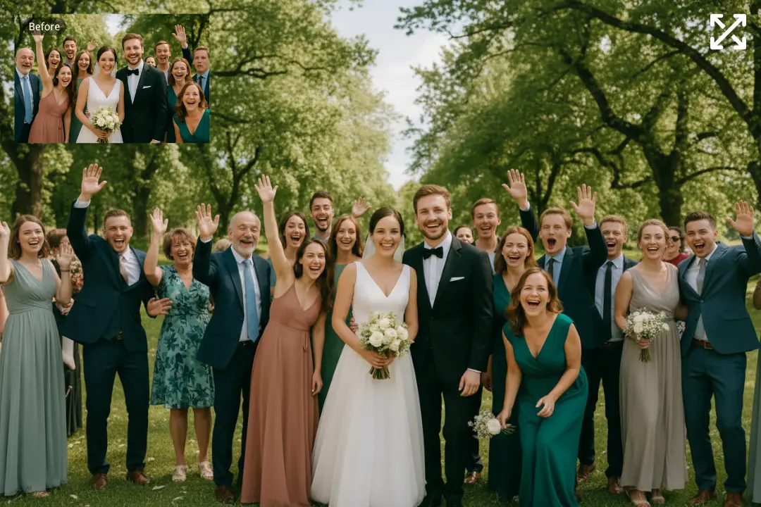 Wedding Album Revival with AI Uncrop Images