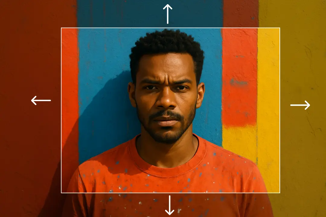 Artistic Visual Experiments with AI Image Uncropping