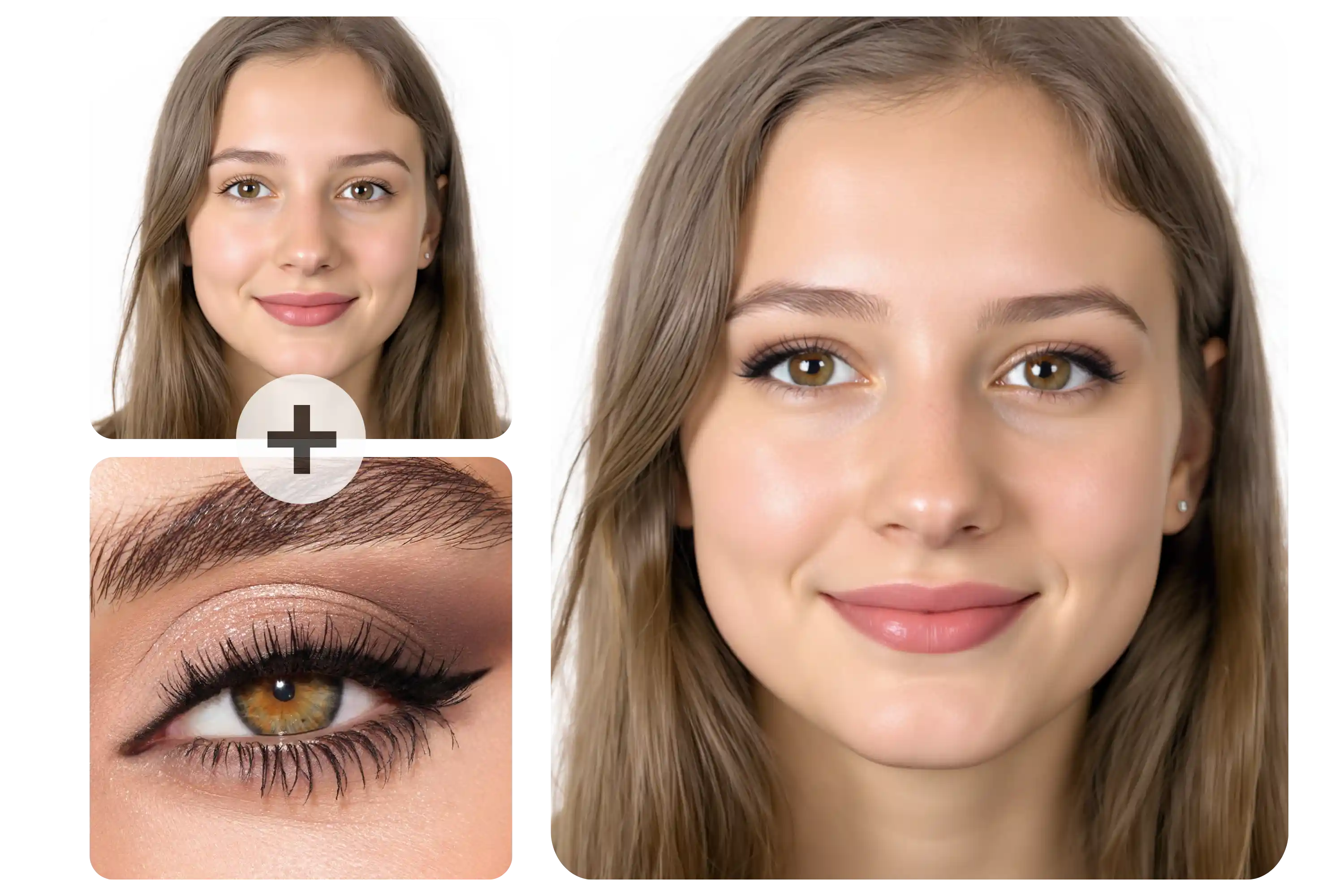 Cambio de look virtual gratis con IA para looks naturales o glamurosos
