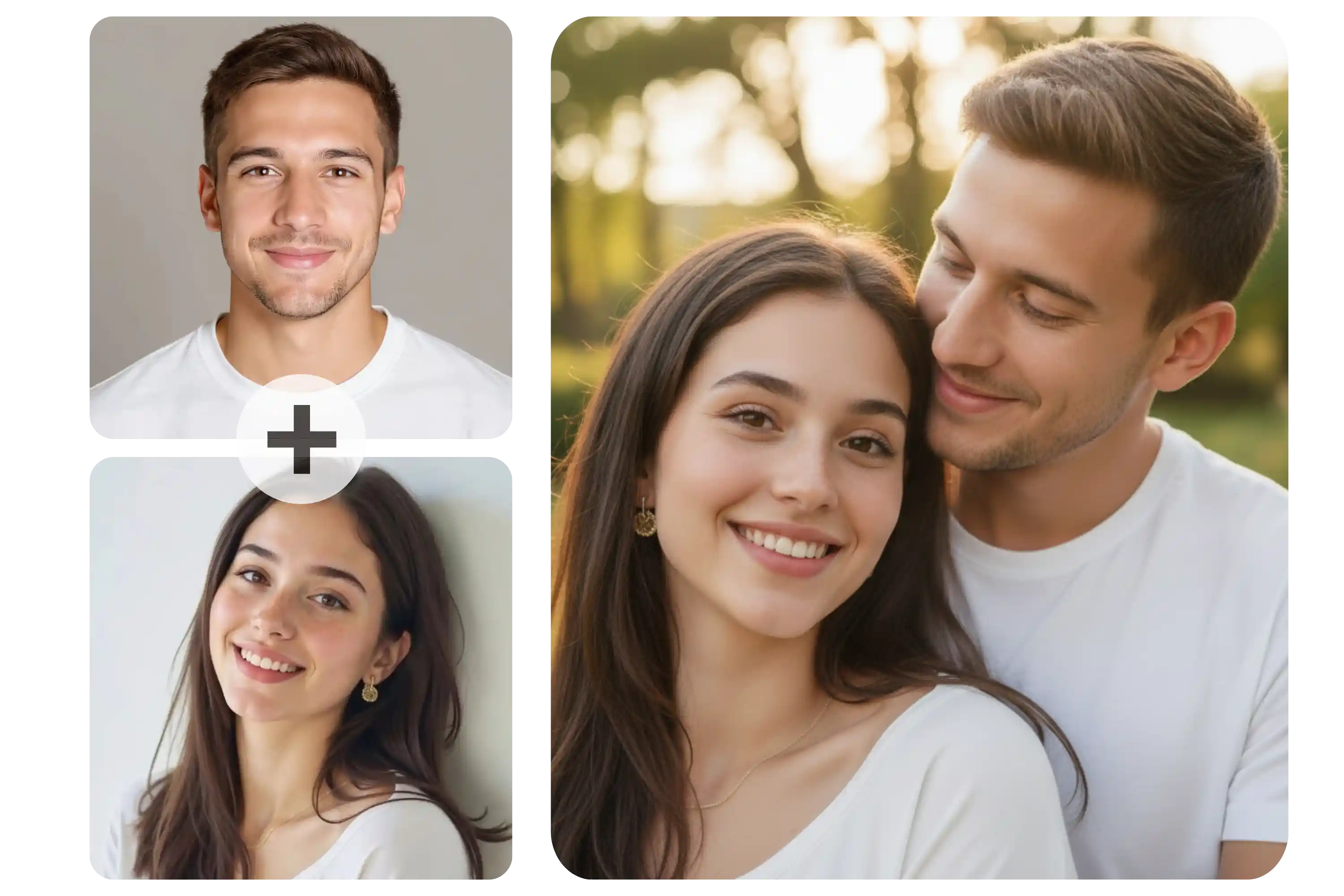 Realistic Couple Photo Merge from Two Selfies
