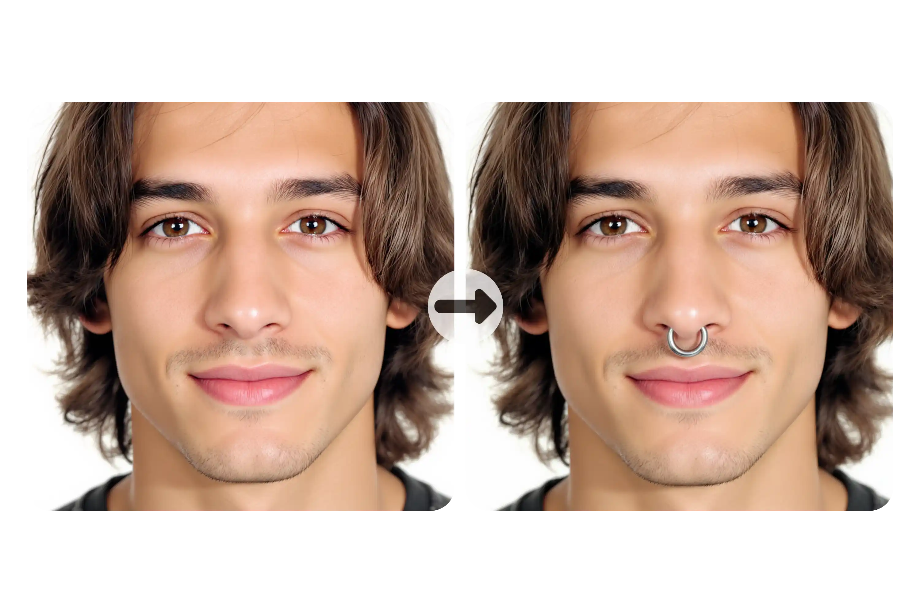 Realistic Nose Ring Filter with Shadows and Reflections