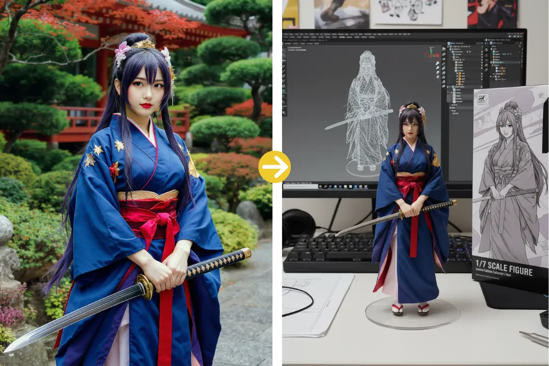 Anime and Game Character Nano Banana AI 3D Figurines
