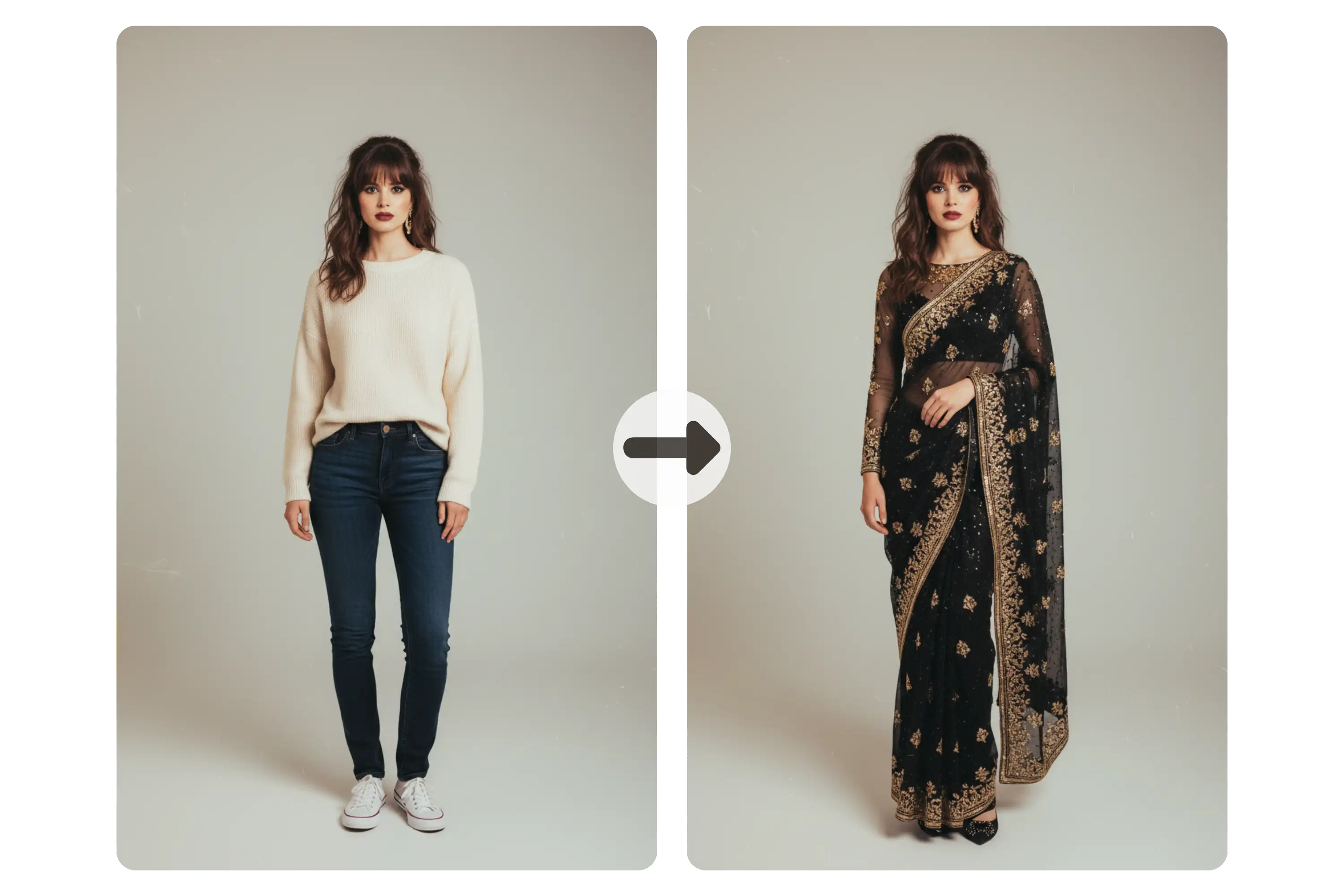 Upload Your Selfie and Generate Saree AI Portrait Online Free