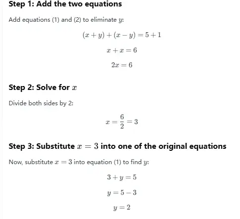 Systems of Equations with AI Algebra Calculator