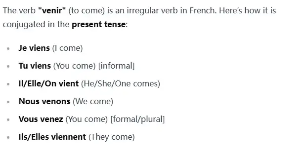 Conjugating Verbs