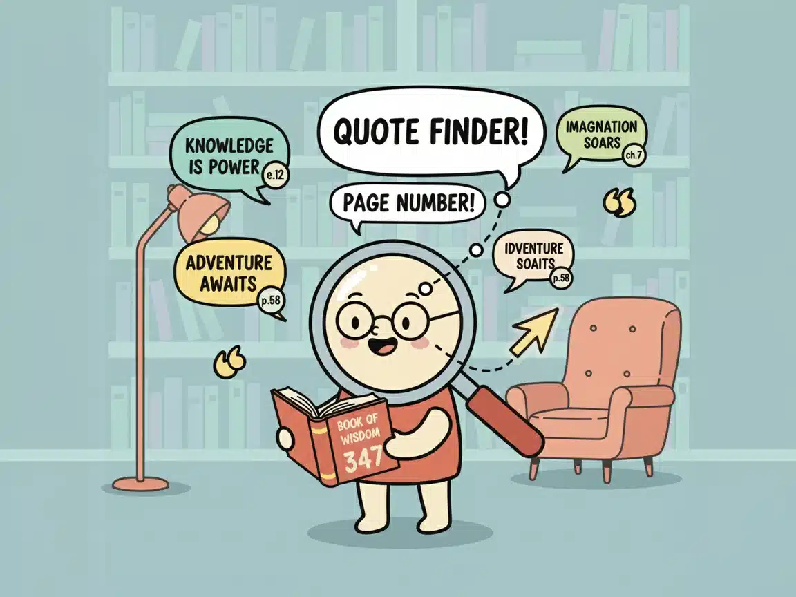 Quote Finder in Books with Page Number