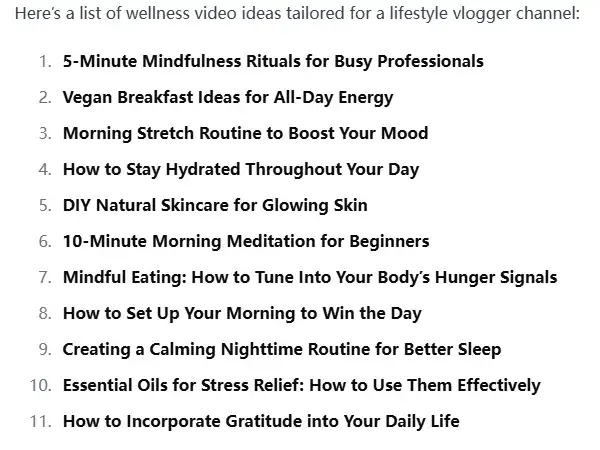Content Creation Example with Free AI Content Idea Generator
