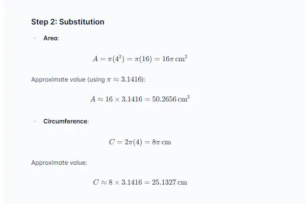 Calculating Circle Properties