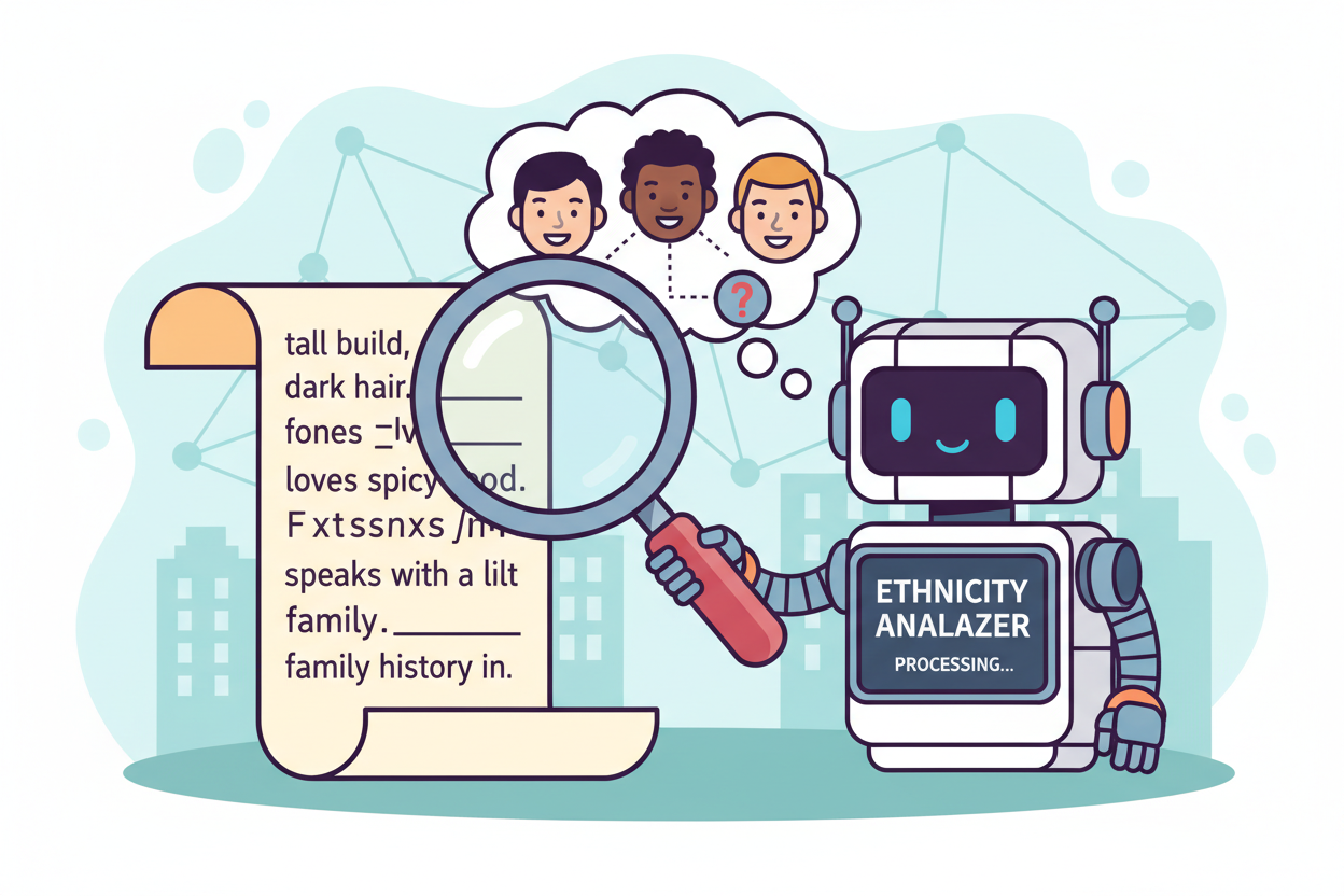 Detect Ethnicity from Text Descriptions