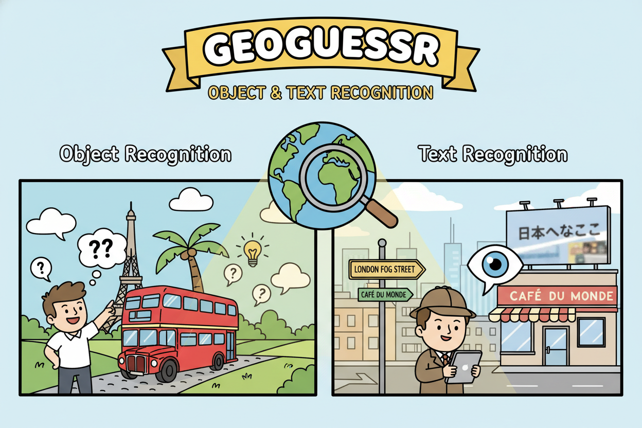 AI Object and Text Recognition in Geoguesser AI