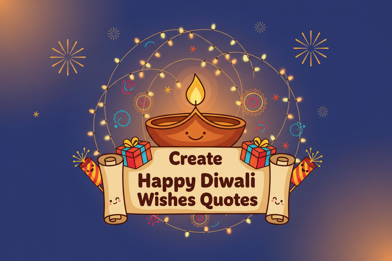 Create Happy Diwali Wishes Quotes and Captions Instantly