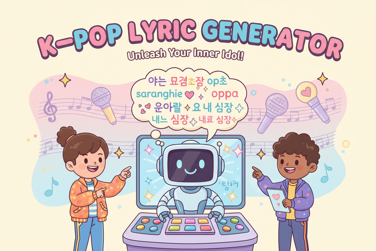 K-Pop Lyric Generator for Catchy Hooks and Vibrant Energy