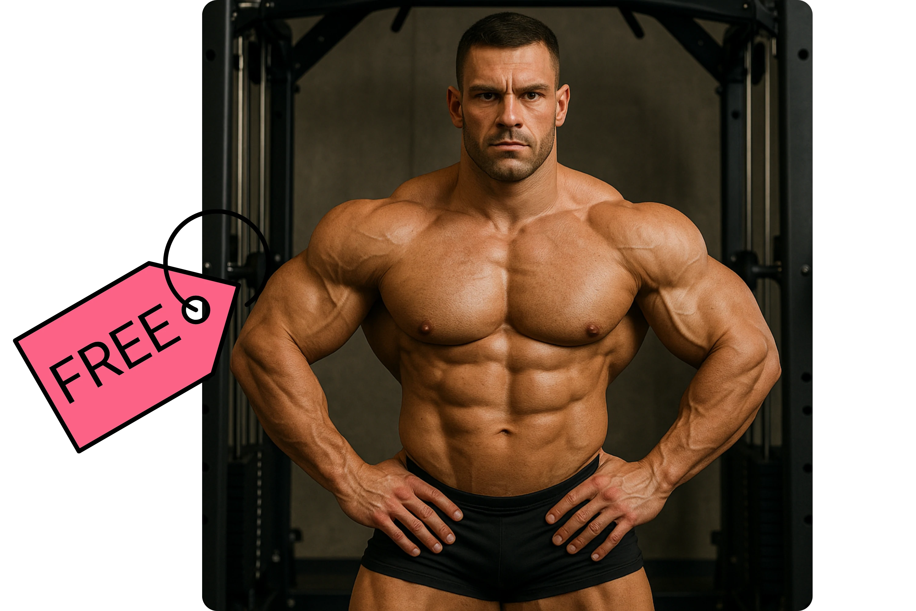 High-Quality, Print-Ready AI Muscle Art