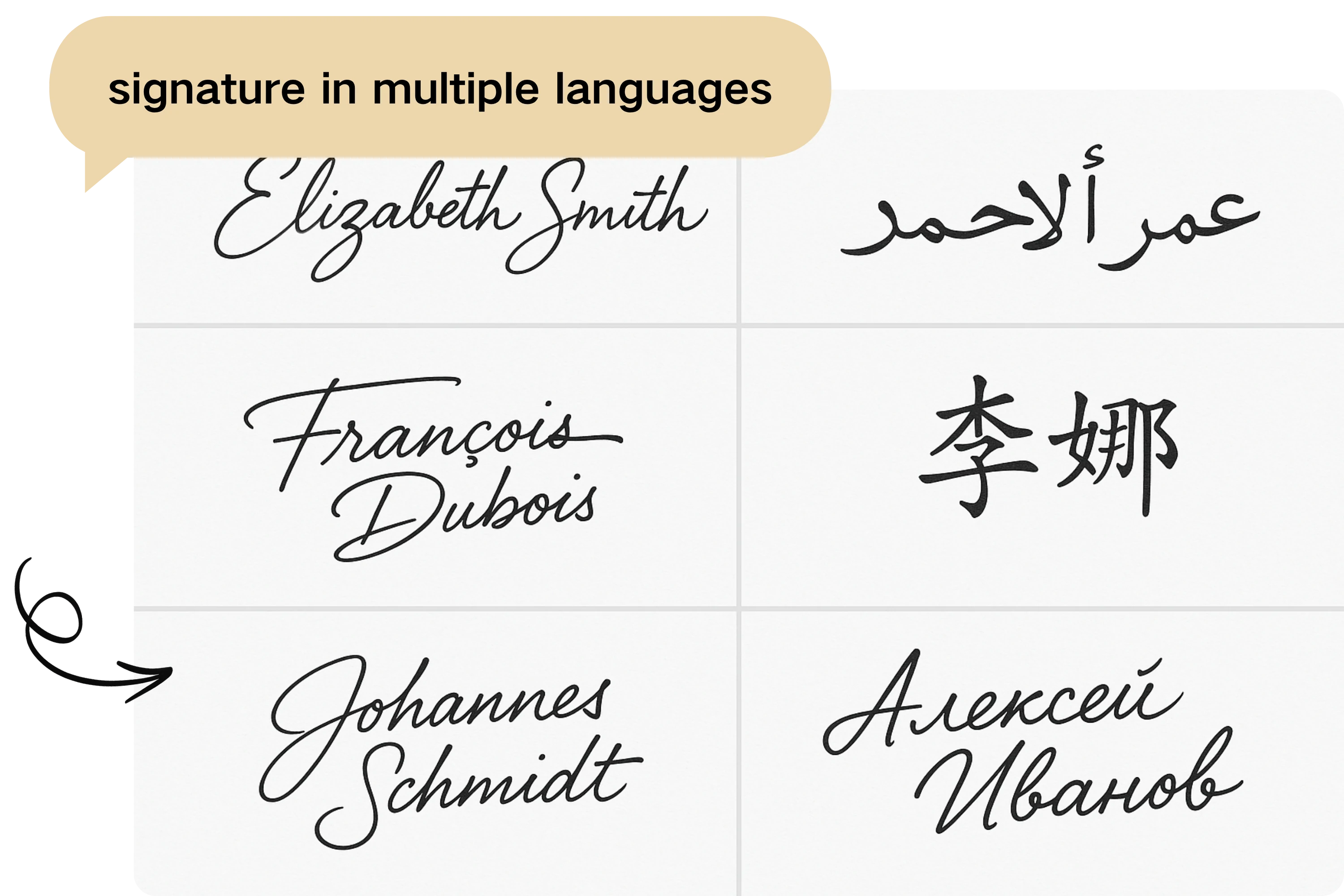 Signatures manuscrites personnalisables