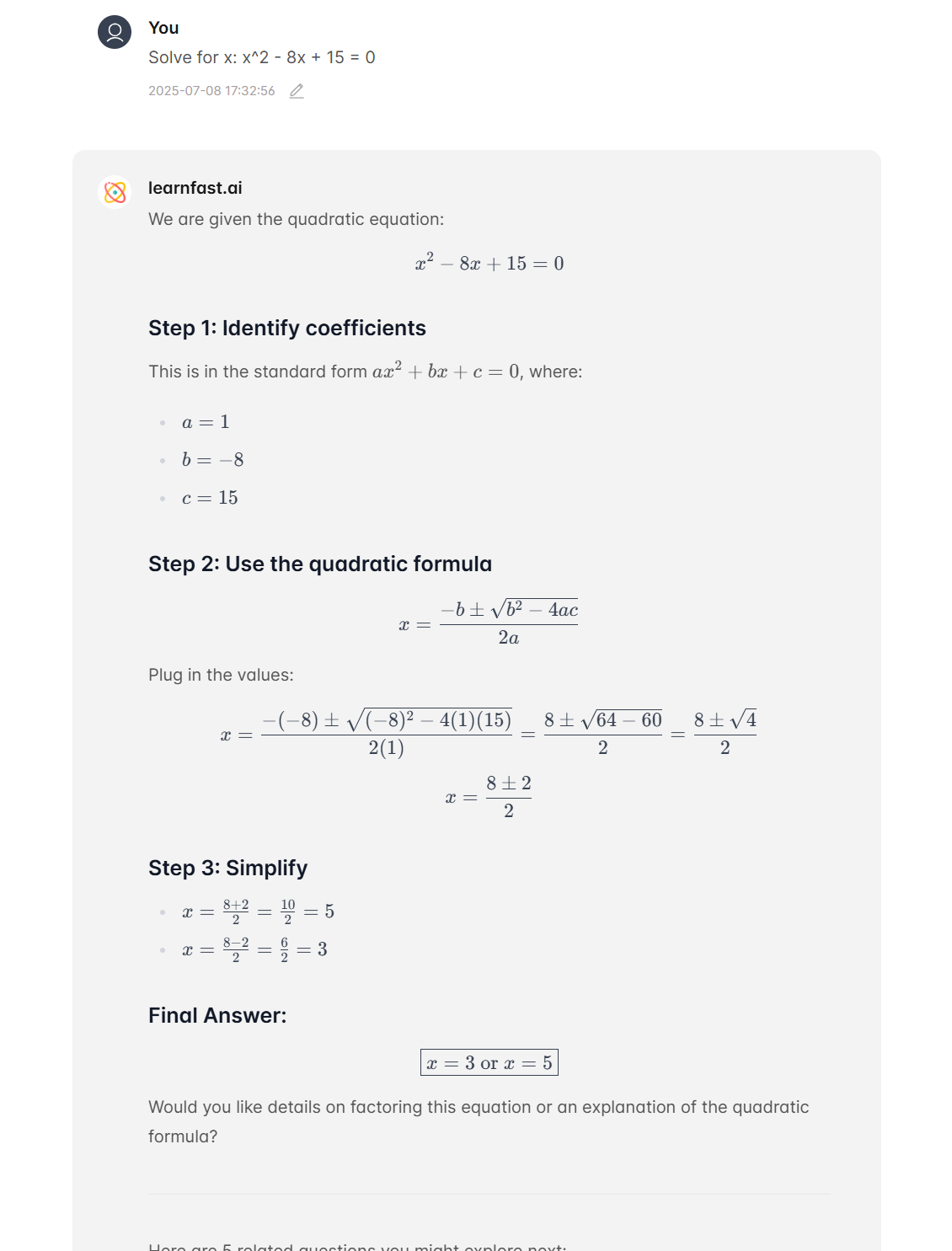 Using Our AI Math Solver for Algebra Equations