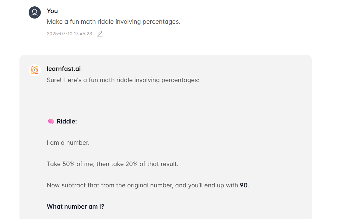 Generate Math Questions Tailored to Your Level
