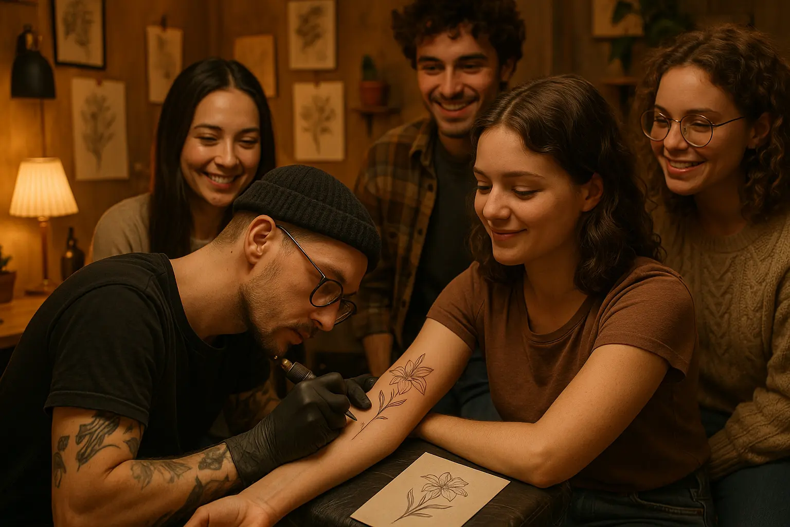 Generador de flores de nacimiento con IA para tatuajes personalizados