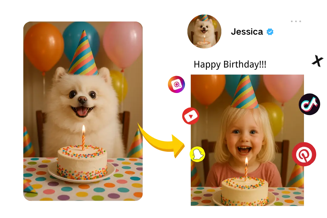 Surprising Gender Shifts for Added Fun in Pet to Human Transformations