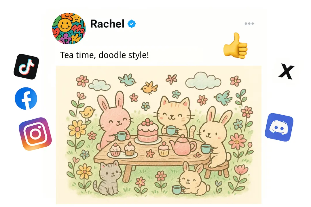 Free AI Doodle Generator for Social Media Posts