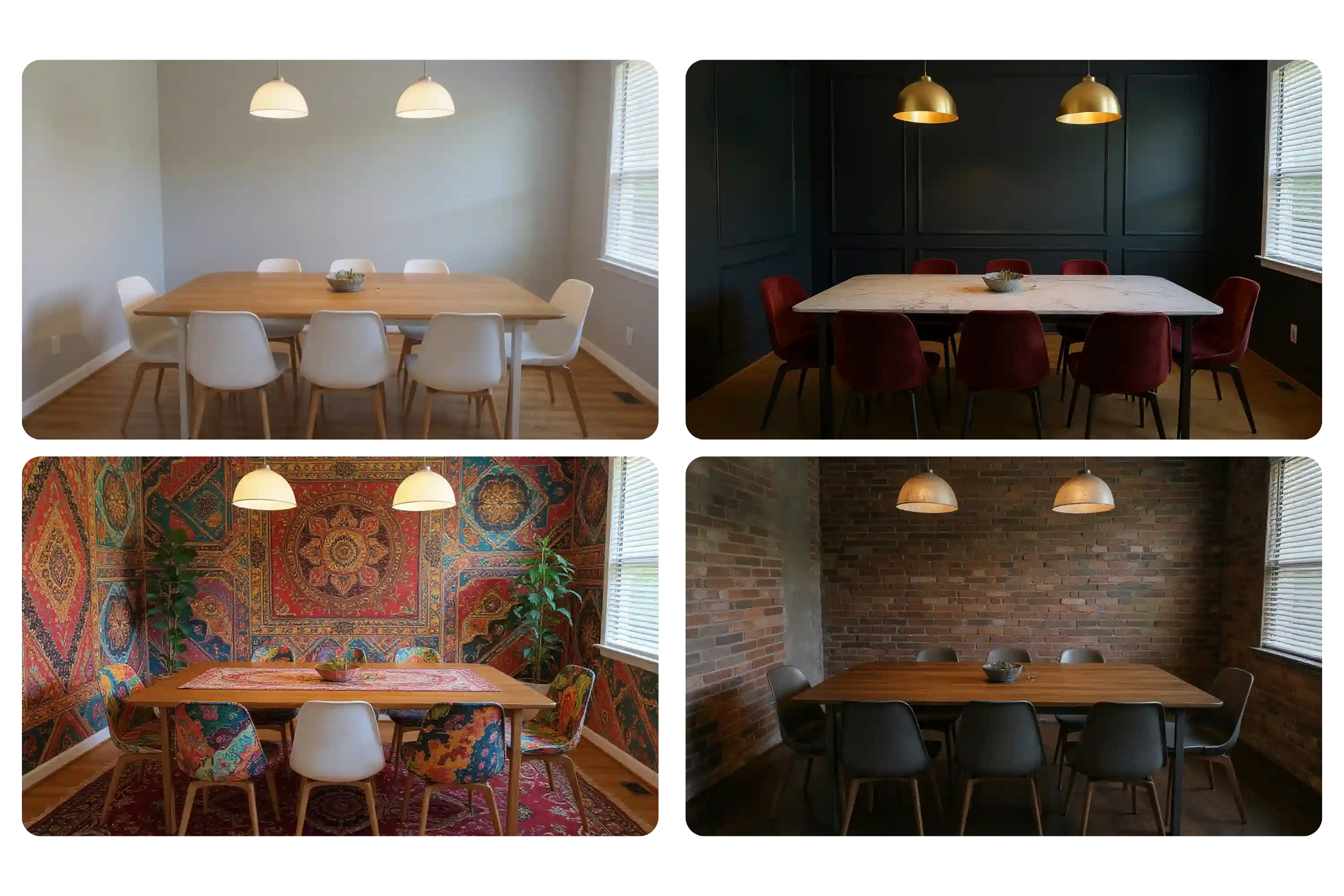 Décoration intérieure IA avec une large variété de styles