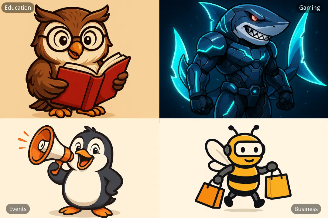 Unique Mascot Characters Tailored to Every Project