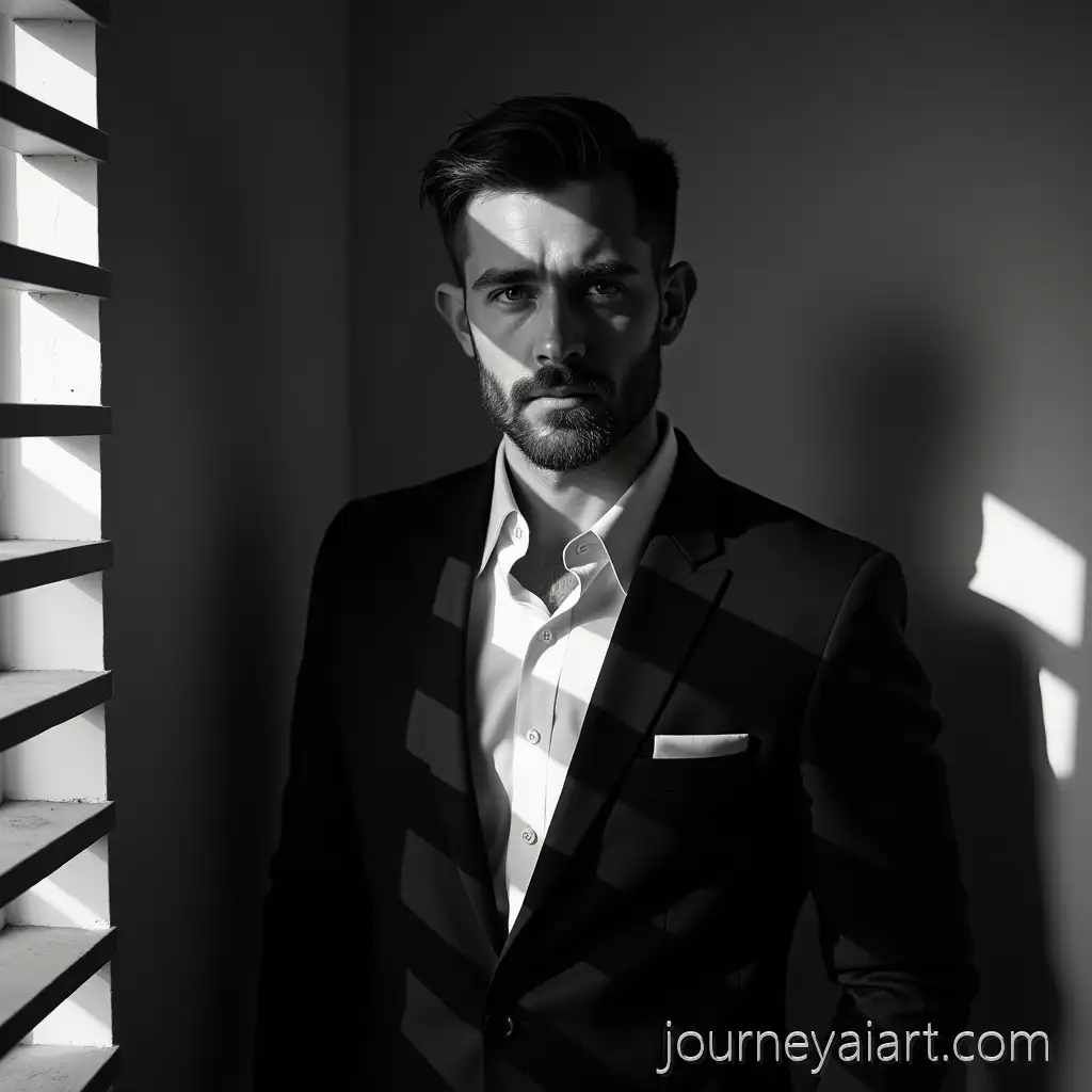 UltraRealistic-Black-and-WhiteCinematic-Black-and-White-Portrait-Portrait-of-a-Man-in-Tailored-Suit-with-Geometric-Shadows