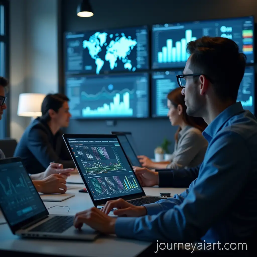 Diverse-Professional-Team-Analyzing-Digital-Marketing-Analytics-in-ModernBusiness-Team-Analyzing-Marketing-Office