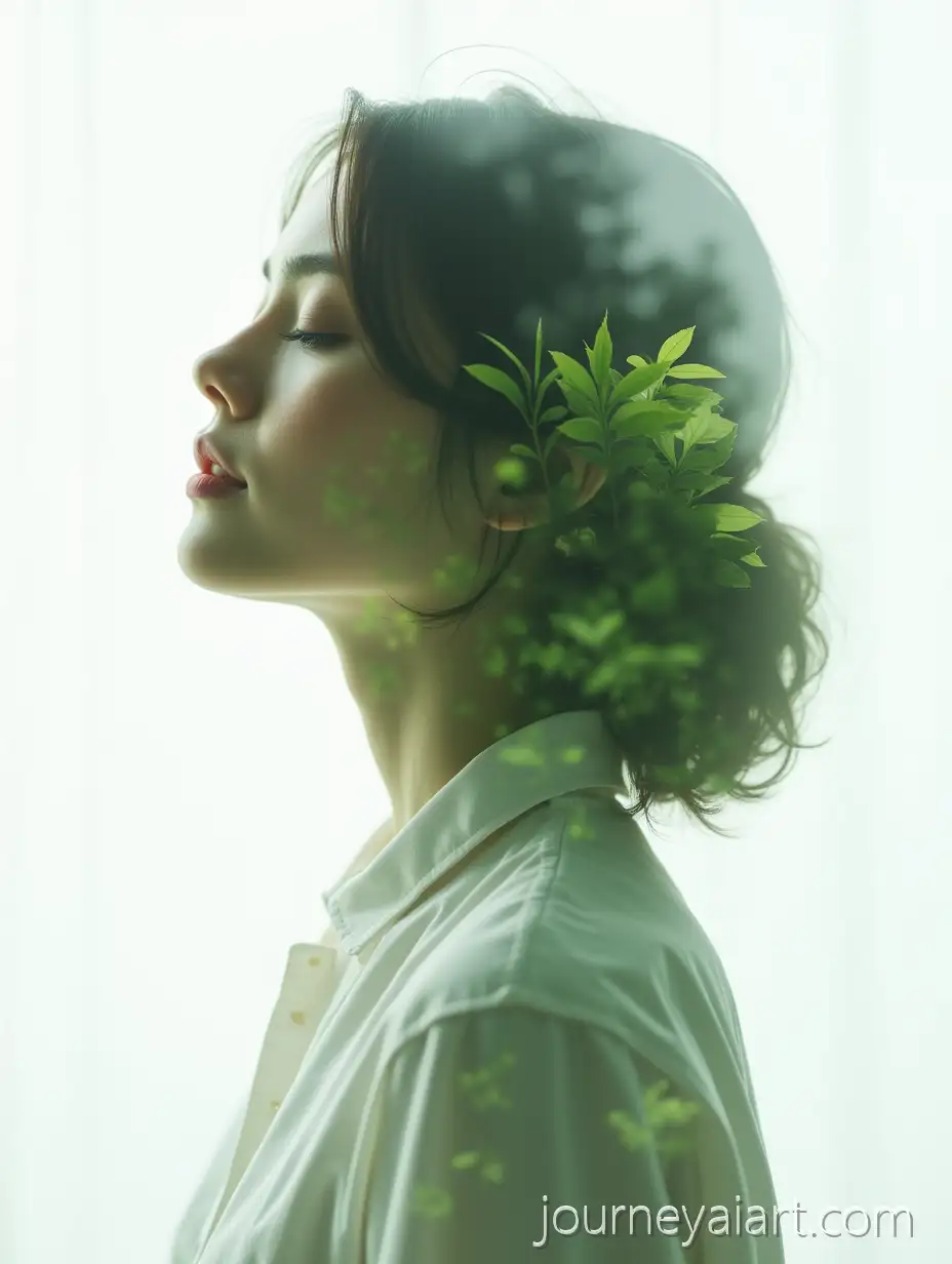 UltraRealistic-Double-Exposure-Portrait-of-a-Woman-with-Lush-Green-Nature-Overlay