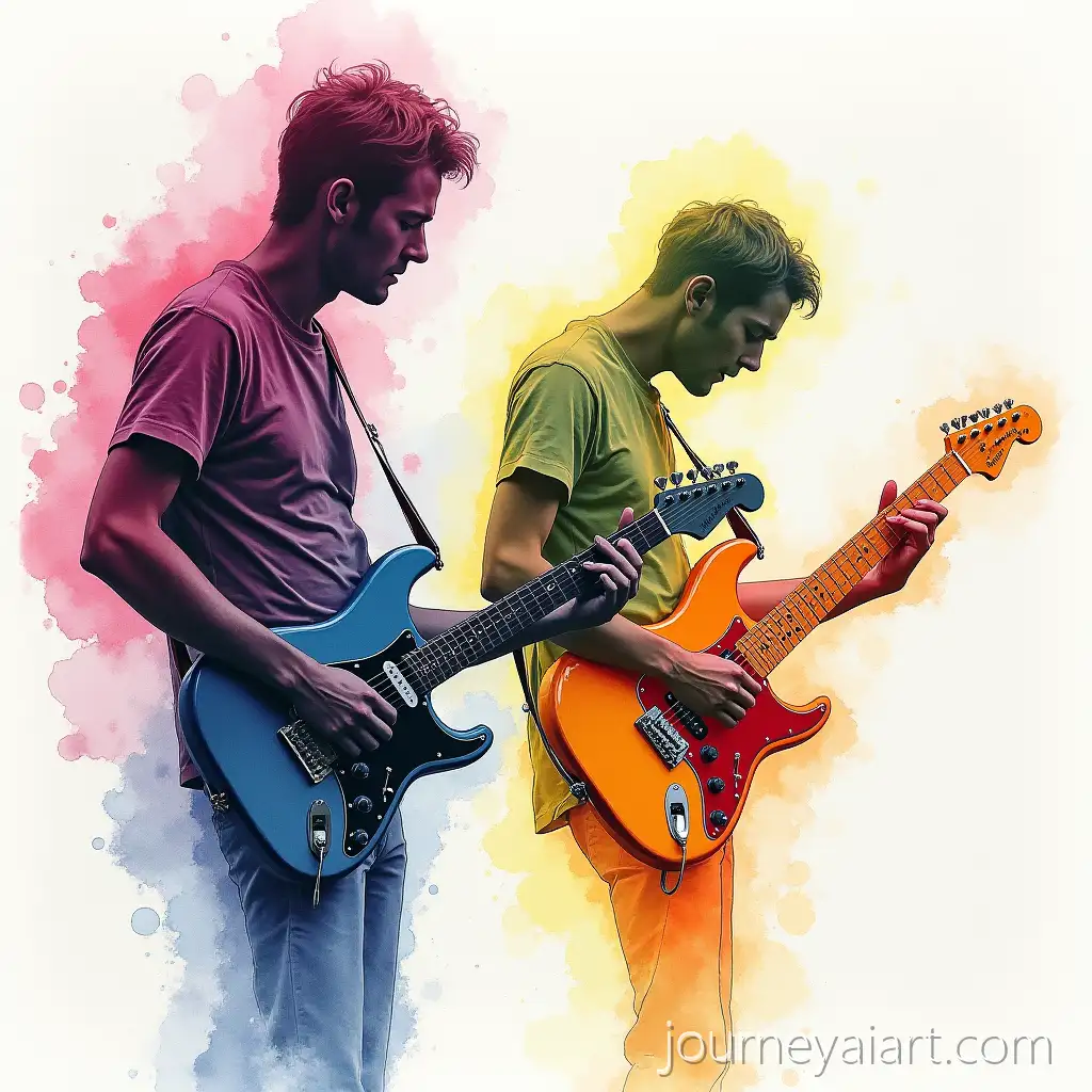 Abstract-Guitar-Players-in-Ink-Wash-and-Watercolor-Magic-Inspired-by-David-Hockney