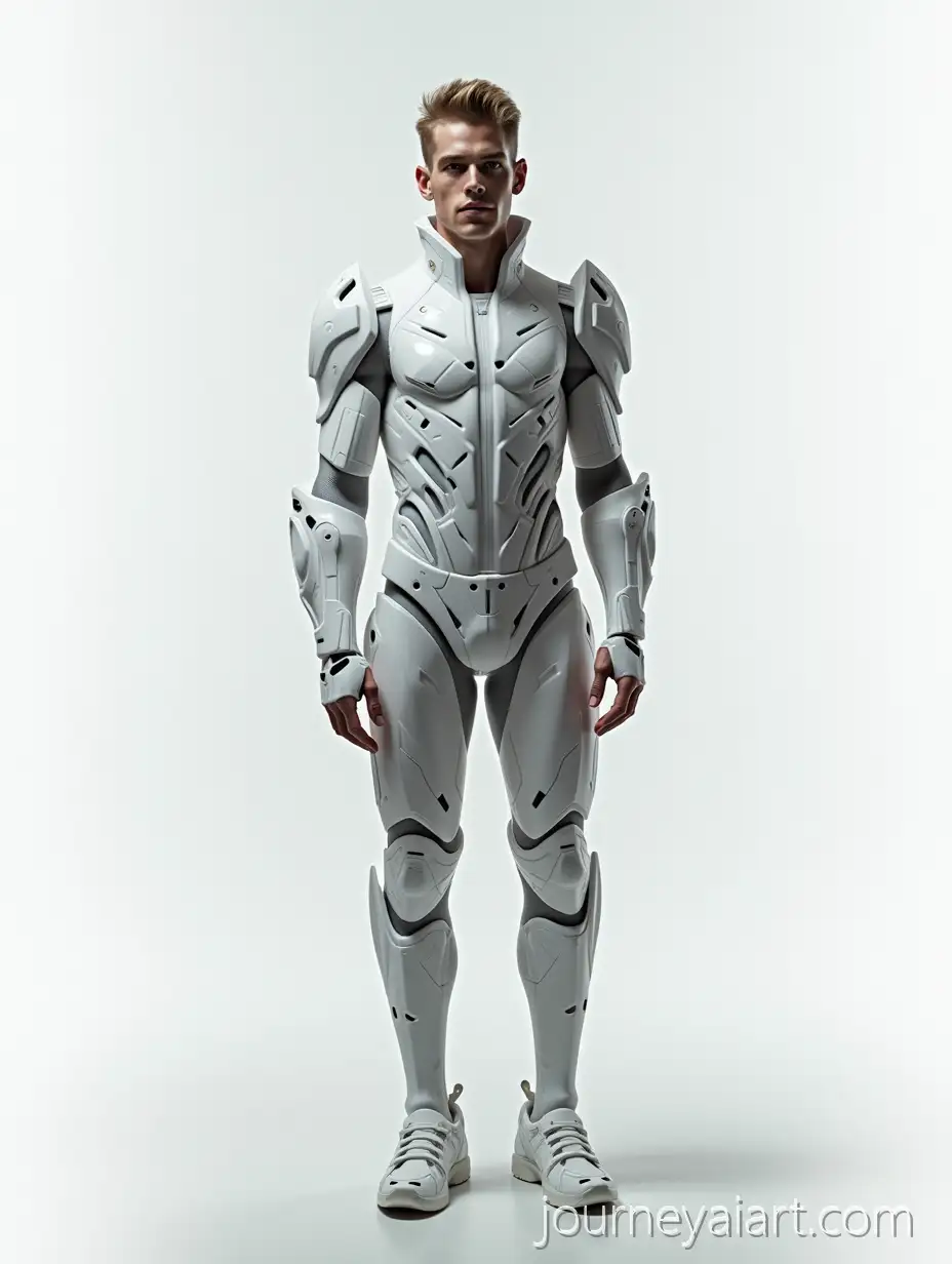 Male-Model-Showcasing-SciFi-3D-Printed-Fashion-Against-White-BackdropSciFi-3D-Printed-Fashion