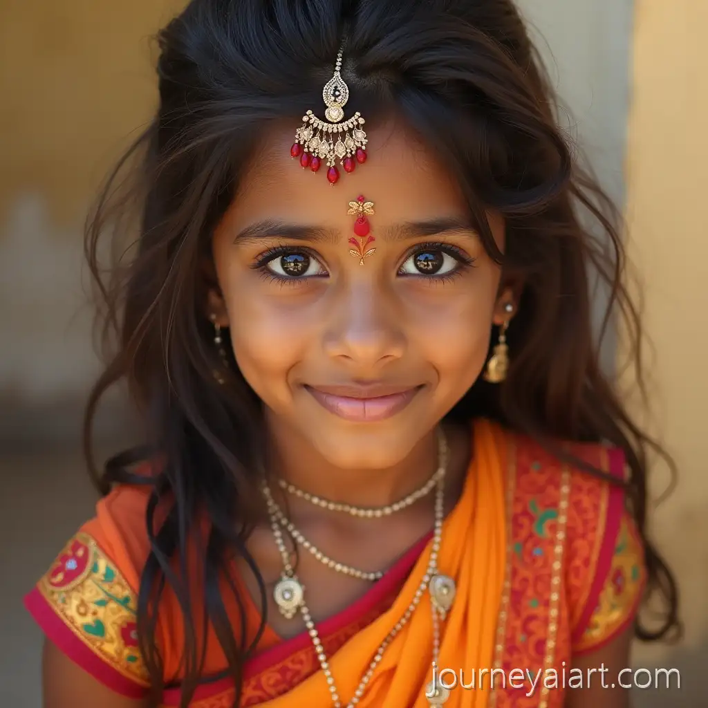 Portrait-of-a-Beautiful-Indian-Girl-in-Traditional-Attire