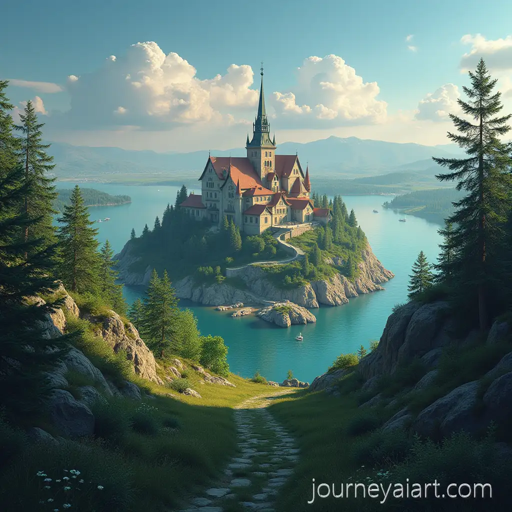 Island-in-Japan-at-Sunset-with-Clear-Sky-and-Breeze