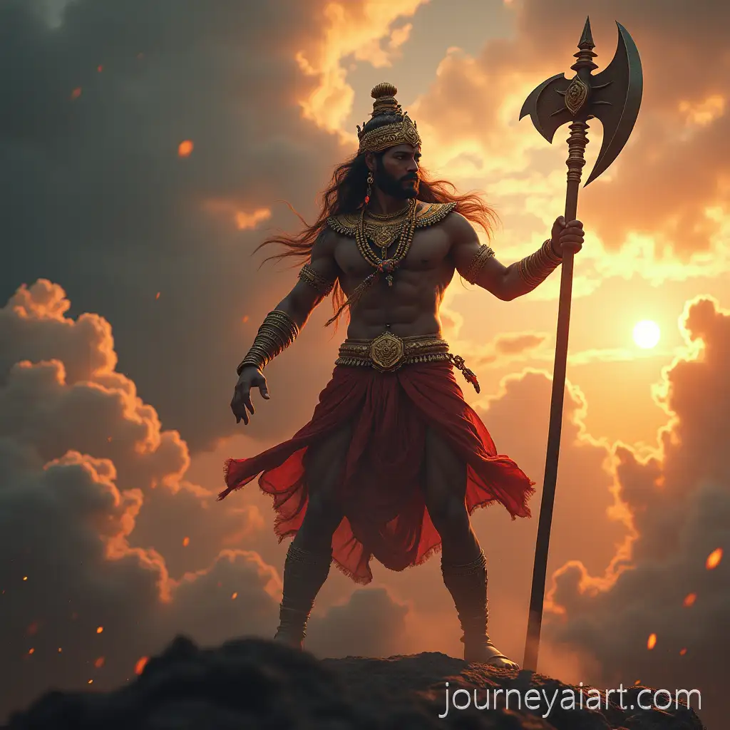 Ultra-Realistic-Divine-Warrior-Portrait-of-Lord-Parashurama-with-Axe