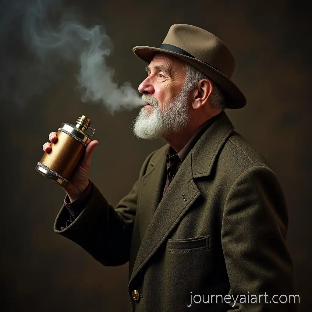 Grandfather-with-Whistling-Flask-in-Cozy-SettingGrandfather-with-whistling-flask