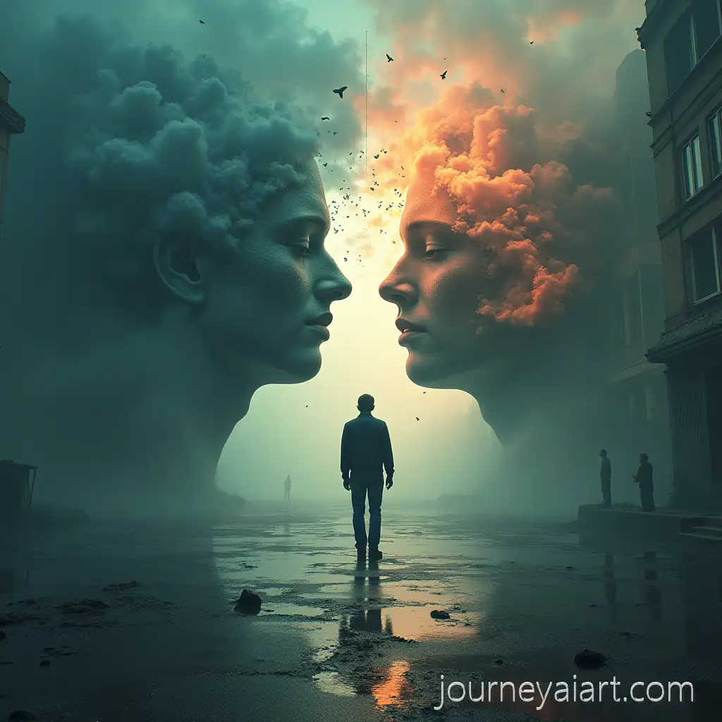 Surreal-Psychological-Conflict-Between-Inner-Mind-and-Outer-World-withSurreal-Mind-vs-World-Abstract-and-Urban-Elements