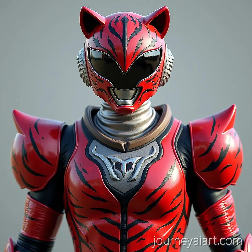 Red-Tiger-Ranger-Design-Featuring-Tiger-Helmet-and-Silver-Armor
