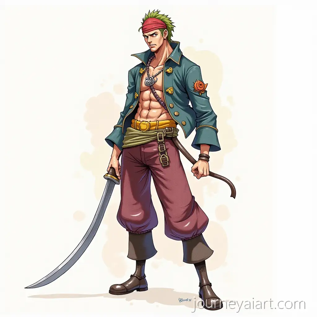 Watercolor-Manga-Pirate-Character-from-One-Piece-in-Dynamic-Pose