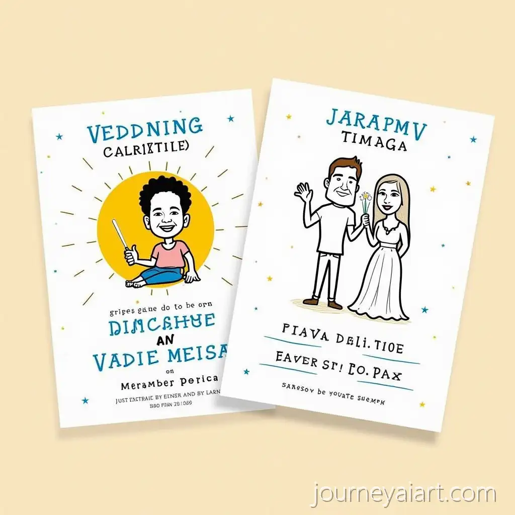 Whimsical-Wedding-Caricature-Invitation-Featuring-Dayashree-and-Vasanta