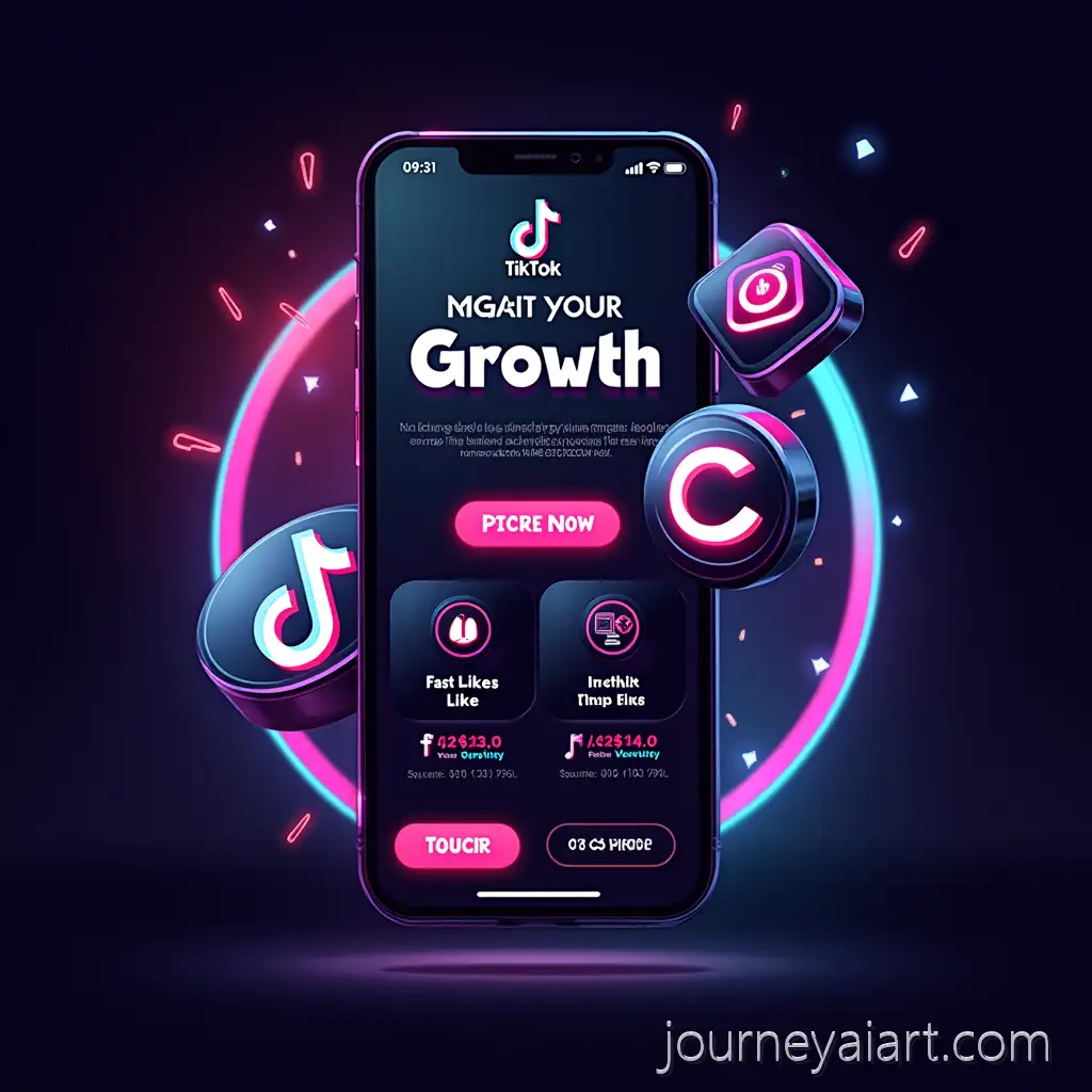 TikTok-Growth-Services-Promotional-DesignTikTok-promotional-design-with-Neon-Accents-and-Bold-Typography