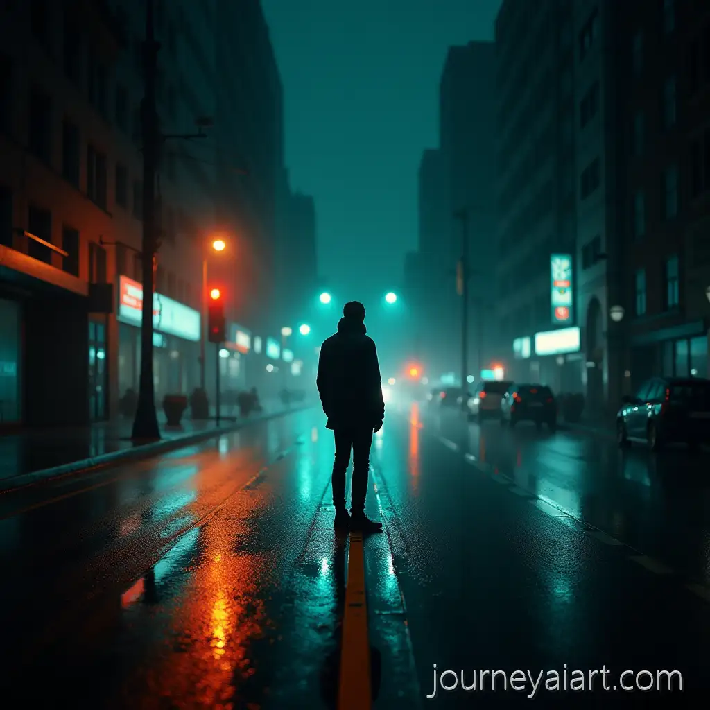 Lone-Silhouette-on-Rainy-Neon-City-Street-at-3AM-Cinematic-Urban-Scene