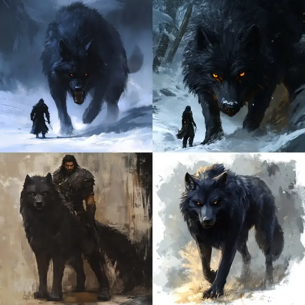 Black-wolf-fantasy-artMassive-Black-Wolf-in-Fantasy-Anime-and-DnD-Style