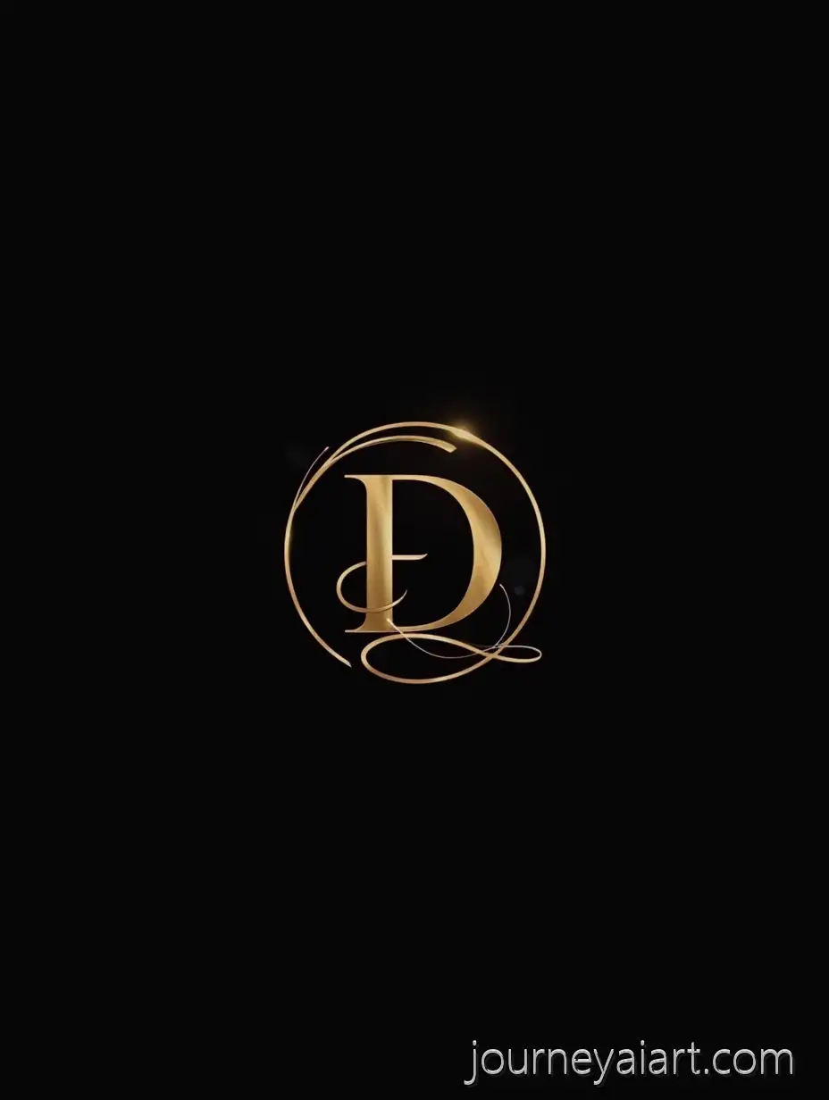 Elegant-Minimal-Monogram-with-Gold-Vector-Wave-Design