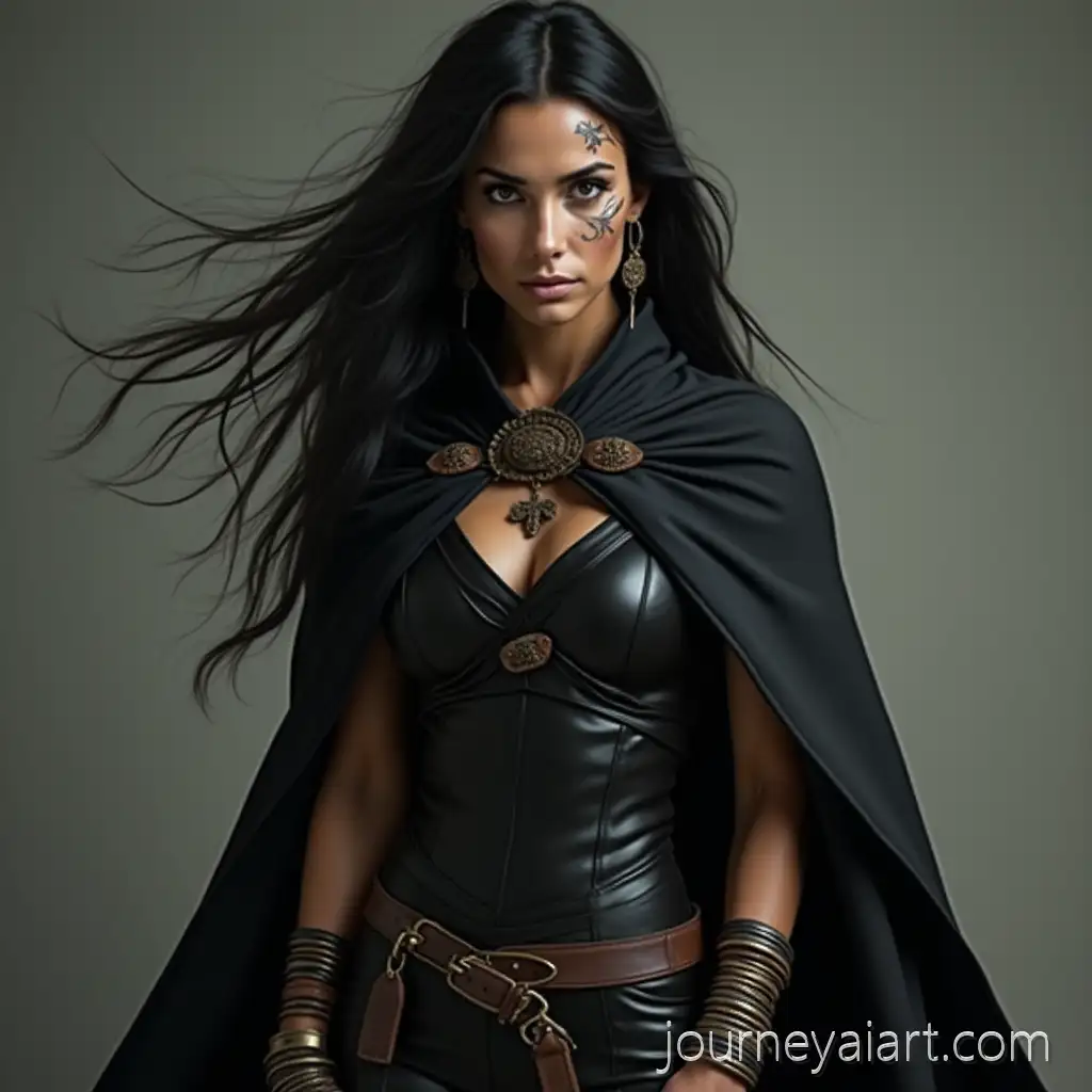 WarWarrior-Princess-in-Blackrior-Princess-with-Black-Cloak-and-Scars-Athletic-Build