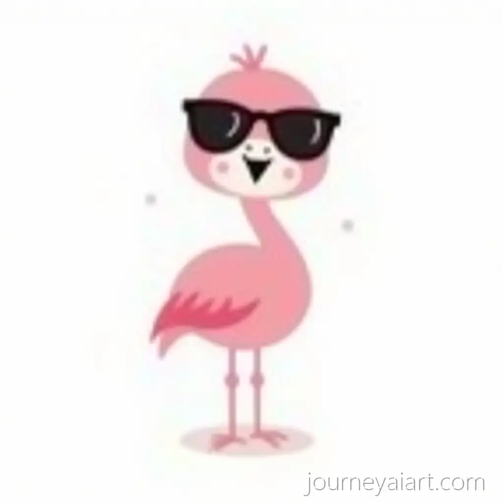 Cute-Flamingo-Wearing-Sunglasses-in-Minimalist-Vector-Art-Design