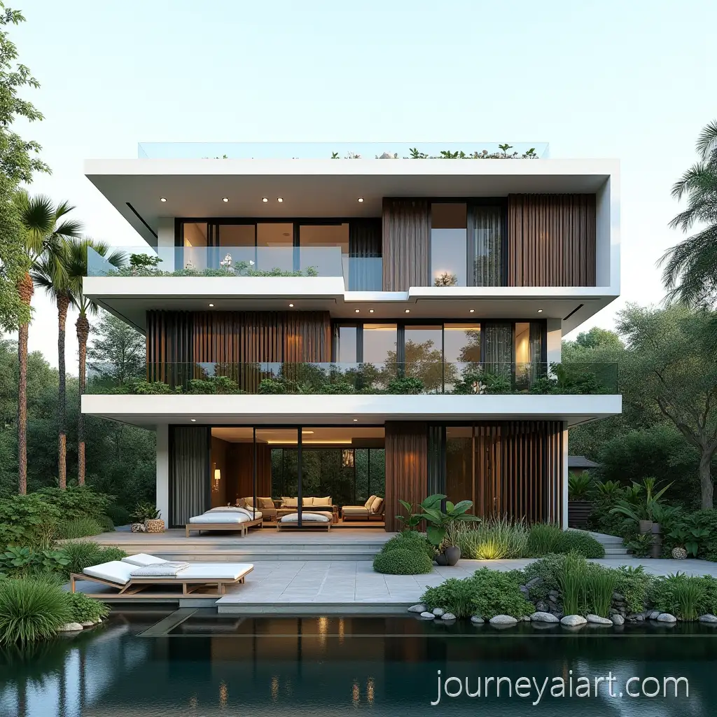 Luxury-Modern-Minimalist-3Story-Villa-with-Tropical-Garden-and-Koi-Pond