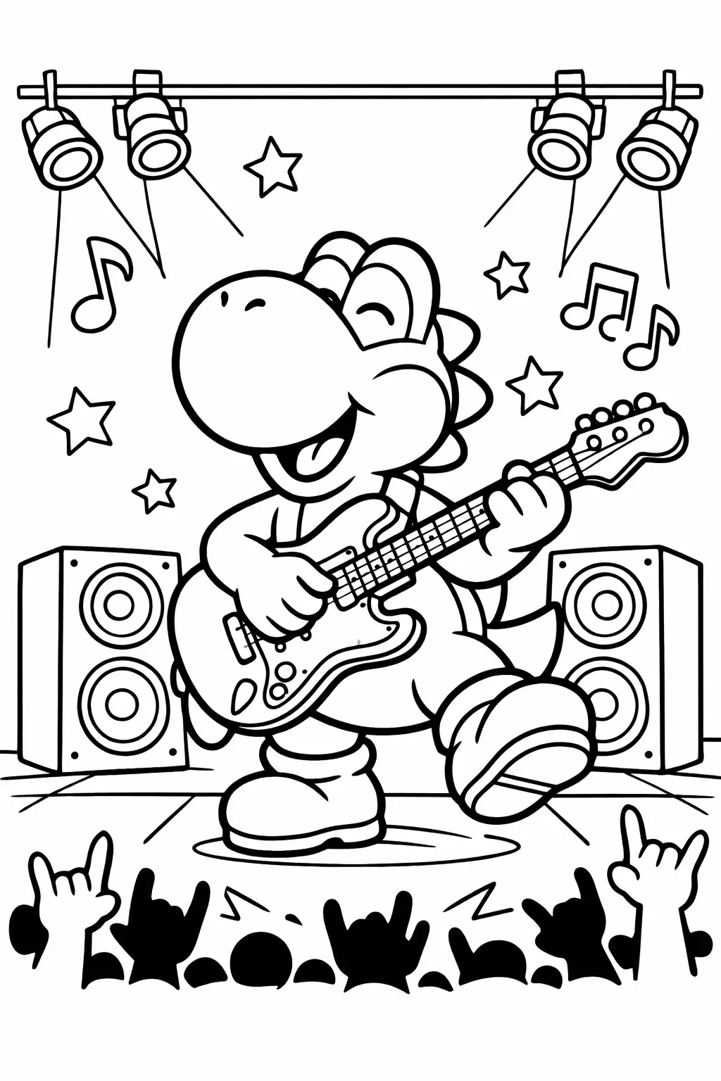 Yoshi Playing Instruments Free yoshi coloring page generator – 20 yoshi coloring page to Download