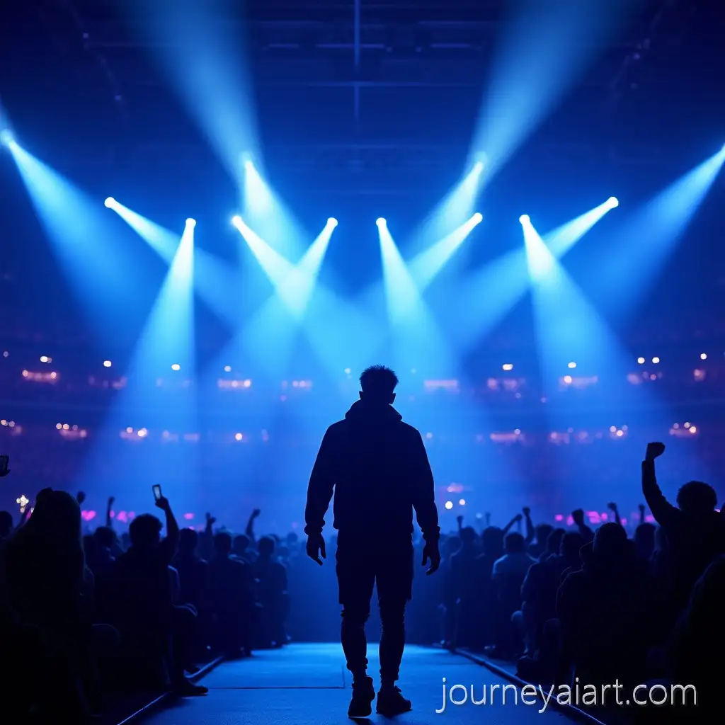 Shanghai-Nighttime-Esports-Arena-with-NeonEsports-Nighttime-Arena-Spotlights-and-Player-Silhouette